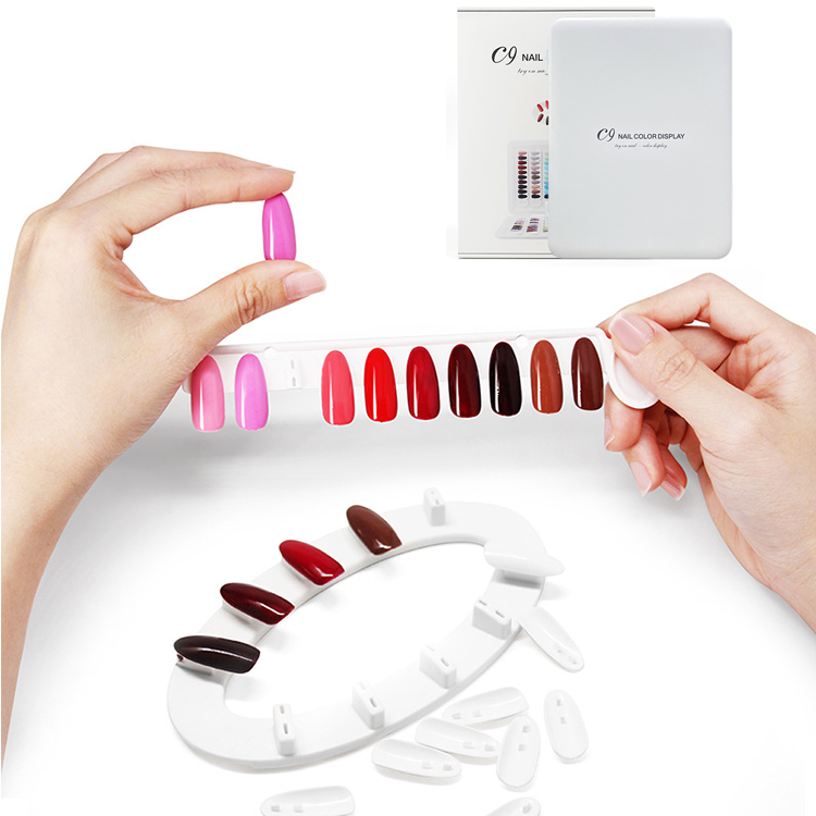 C9 120 color portable nail color card gel polish display nail swatch book