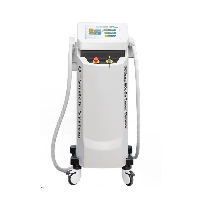  808 hair removal laser +Q switch laser 2 in 1 machine DY-DQ