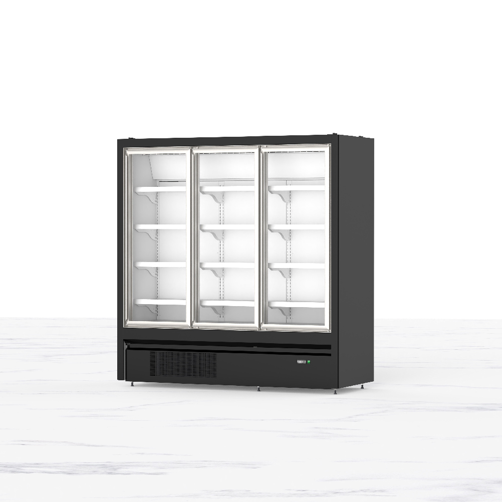 Glass door upright fridge plug-in commercial refrigerator