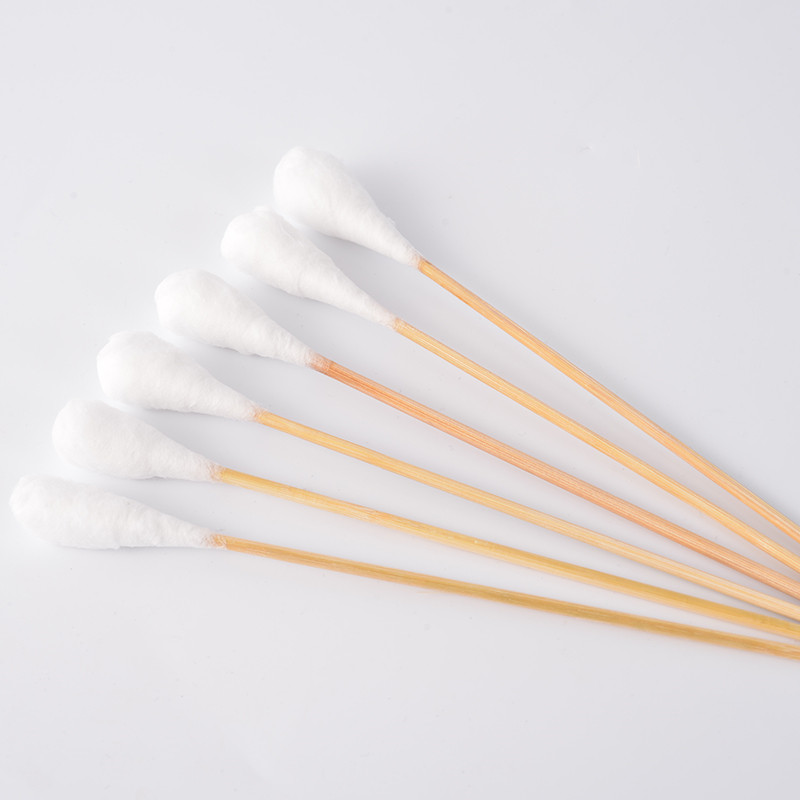 Eco-friendly Disposable Bamboo Cotton Buds Makeup Remove Cotton Buds Medical Swab With Bamboo Sticks Single-use Cotton-Tipped Applicator With Long Wooden Bamboo Swabs sterile Swabs