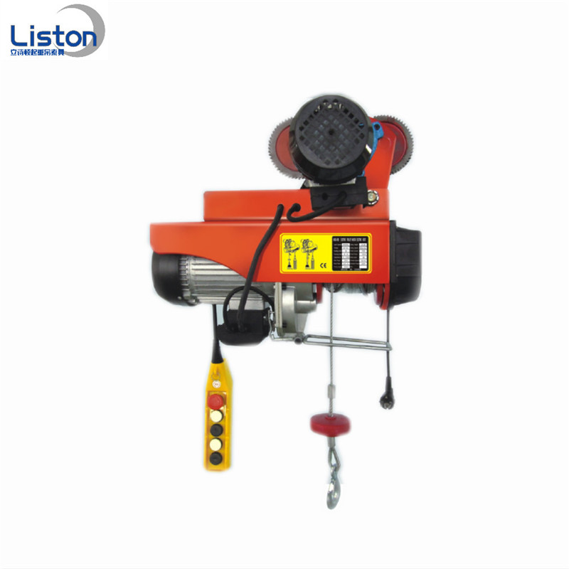  PA Mini Electric Wire rope hoist PA200-PA1200 high speed electric winch hoist