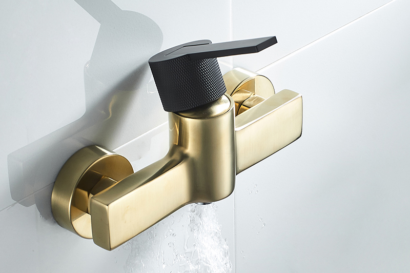 Momali Wall Mounted Brushed Gold Shower Faucet