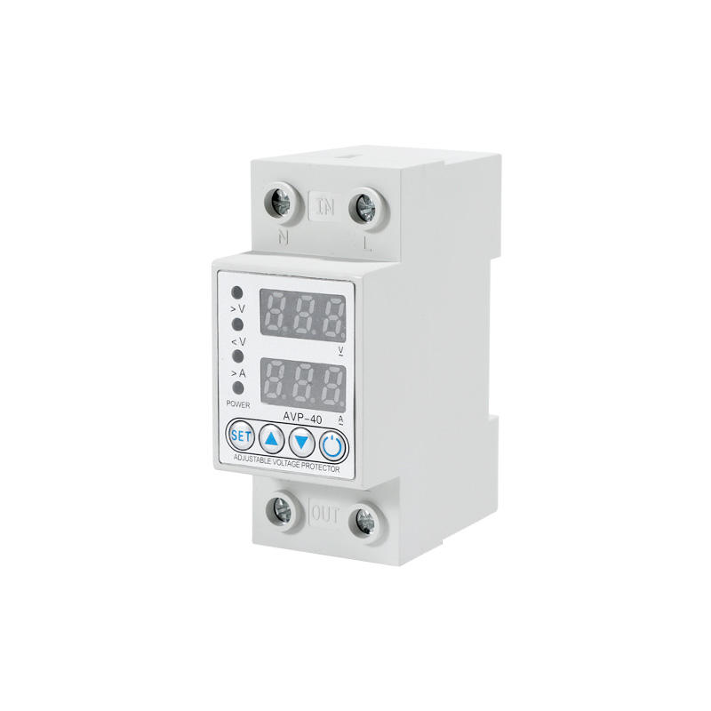 40A 230V Din rail adjustable over under voltage protective protector relay protection digital electric voltage protector