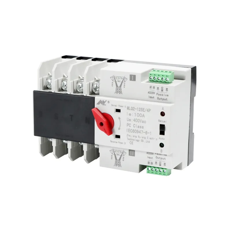 MLQ2-16A-125A Single Phase Din Rail ATS for PV and inverter Dual Power Automatic Transfer Selector Switches Uninterrupted