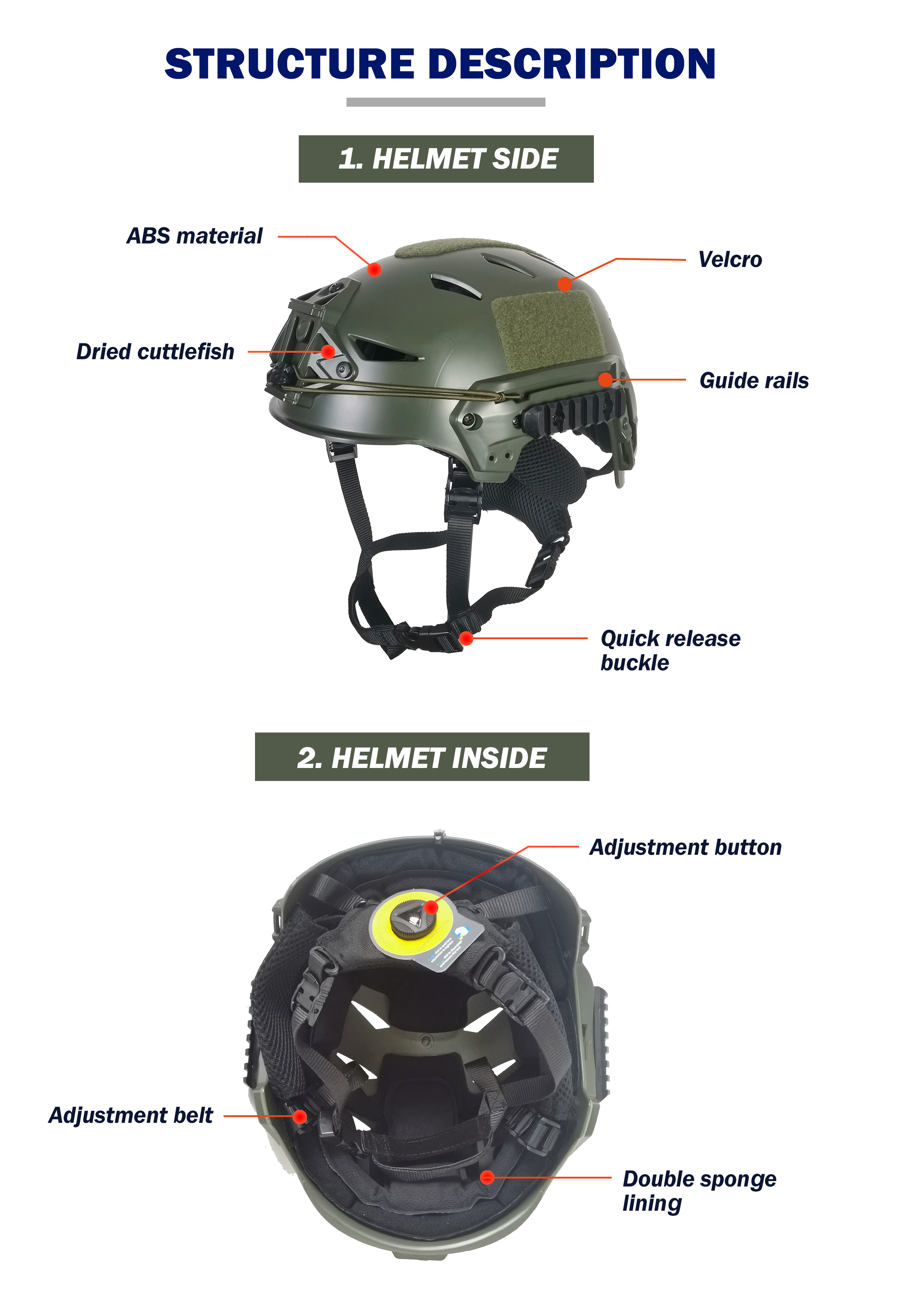 Round Hole Breathable wendy Type Outdoor Tactical ABS Helmet (1)