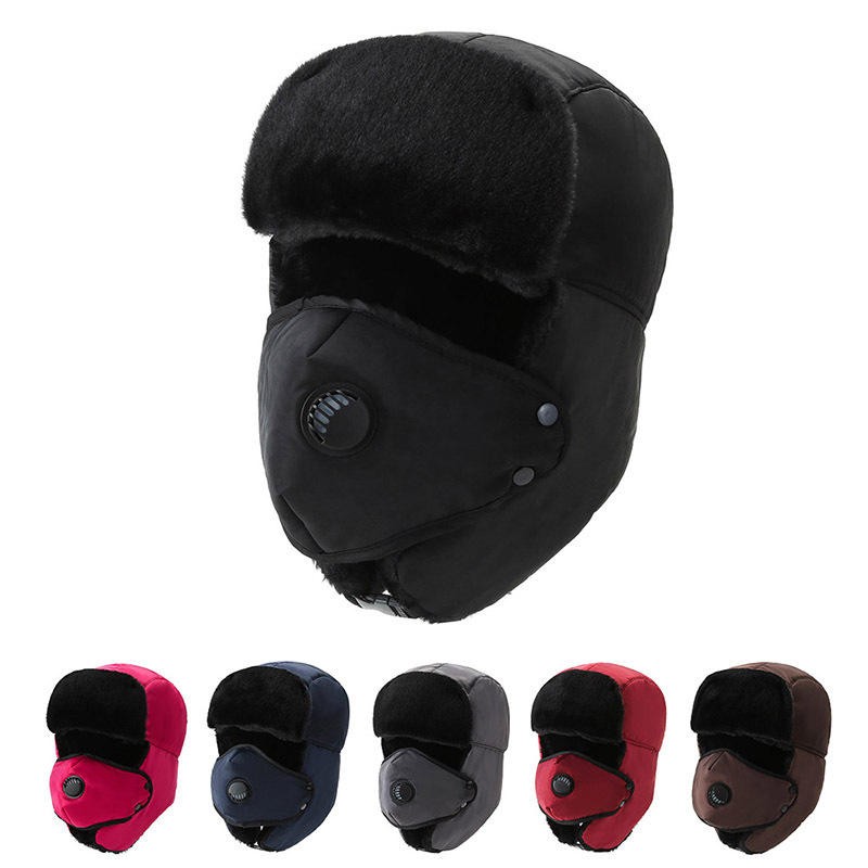 Winter Ski Hat with Winter Ear Flap and Ski Windproof Mask