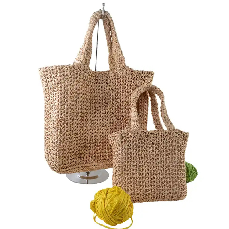 Straw Bags Summer Beach Large Tote Bag Handmade Shoulder Handbag