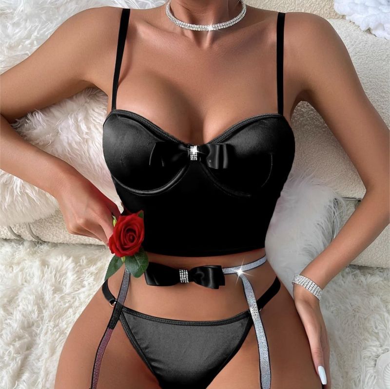 Luxury Bra Set Sexy Knitted Lingerie