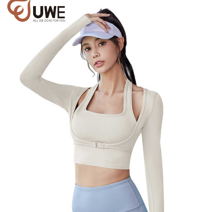 Fitness Sports Yoga Top Hang Neck Slimming Shockproof Seamless Outside Wear