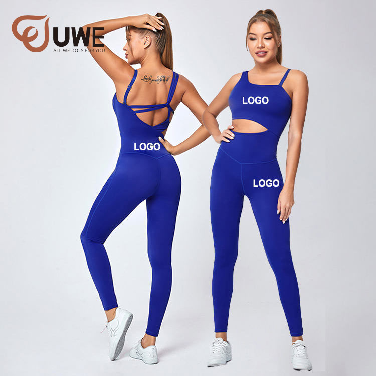 Yoga Jumpsuit Workout Gym Fitness Hollow Out One Piece Rompers Jumpsuit