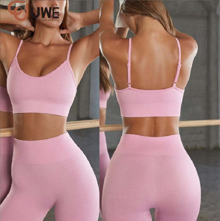 Custom 5 Piece Yoga Set Seamless Gym Workout Training Wear Clothes