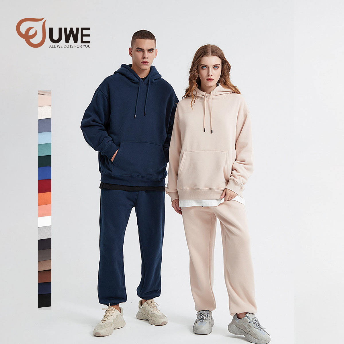 Custom Sweatsuit Pullover Sweat With Pocket Tracksuits