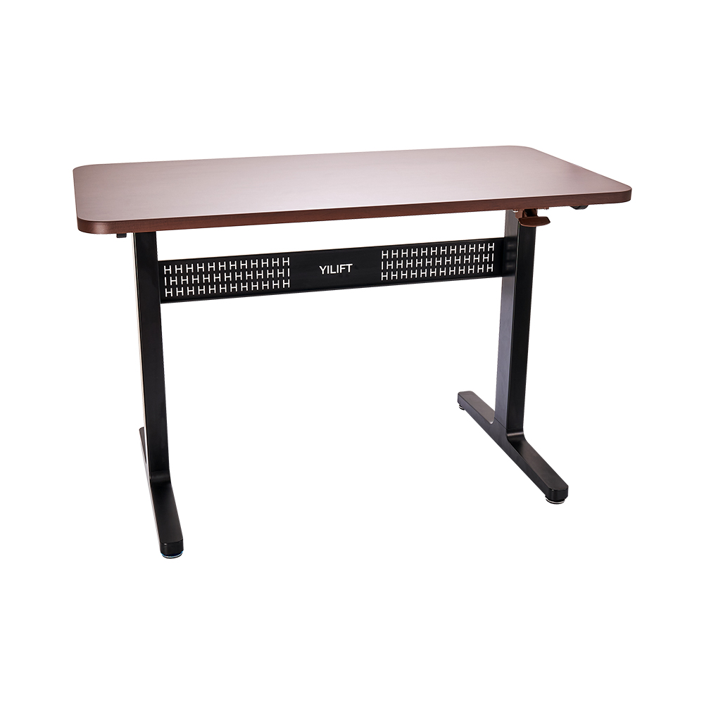 Pneumatic adjustable desk--Double column-2