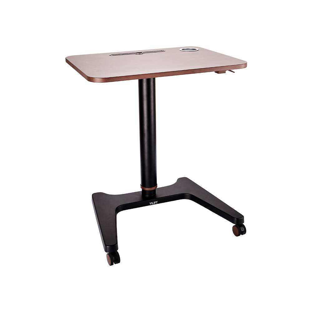 Pneumatic adjustable desk--Single column-3