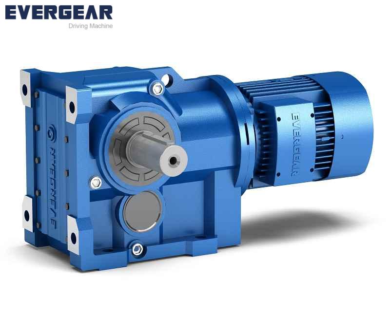 1400 RPM of K series Helical Bevel induction motor gearbox for cast iron