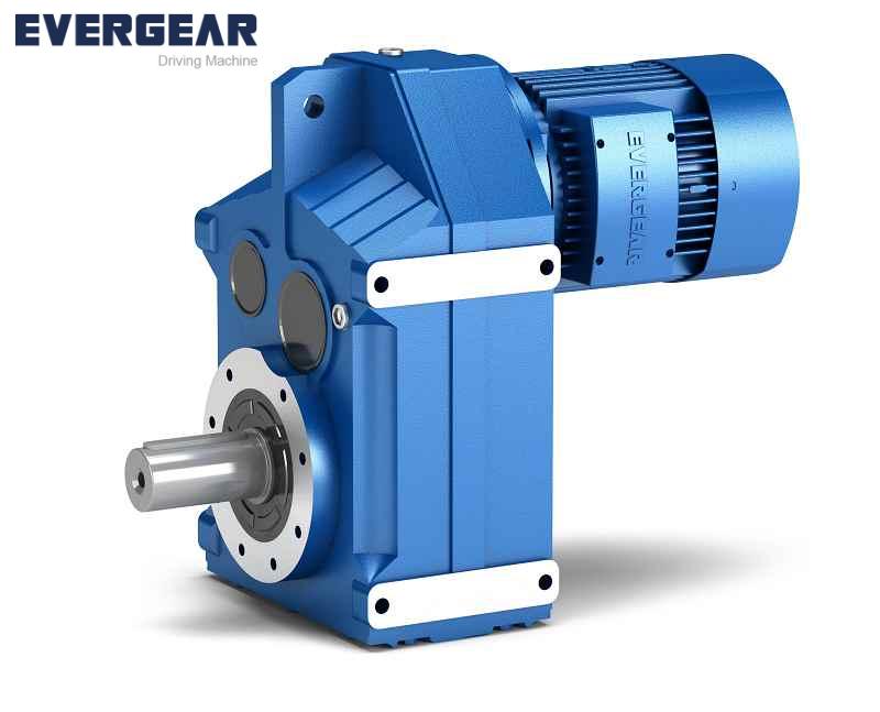 EVERGEAR F series Solid Shaft speed reducer Parallel Shaft Helical Gearbox for feed mixer, drill