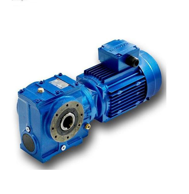 Hollow shaft helical gear worm gearbox motor for winch and construction machine