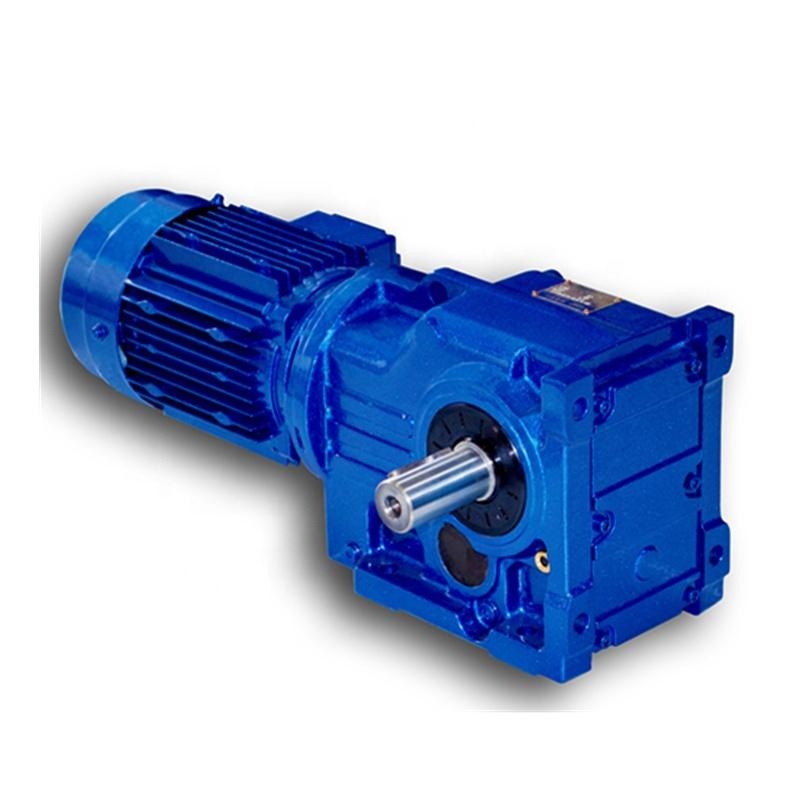 K series right angle gearbox helical bevel geared motor for hoist, crane
